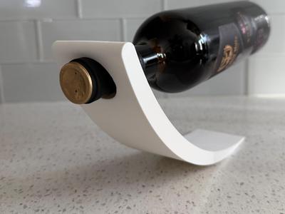 Kinetic Swooped Balancing Wine Bottle Stand v2