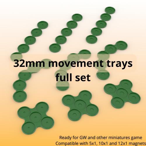 32mm bases movement trays for miniature games