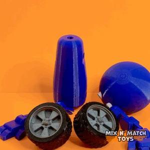 Flexi Robot Toy with wheels and interchangeable components
