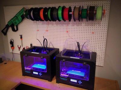 Sky Pipe - a Pegboard Filament Organization System