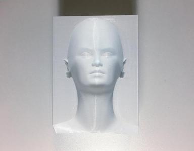 Optical illusion - head in a block