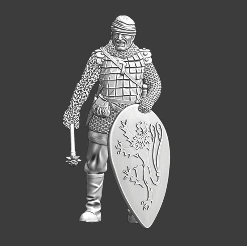 Wounded medieval Kievan Rus Knight