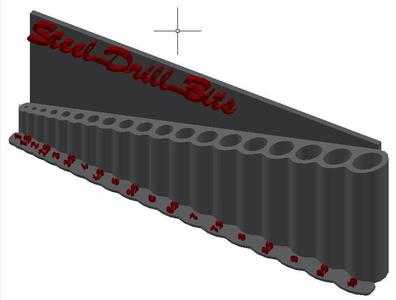 Drill Bit Holder with Labels