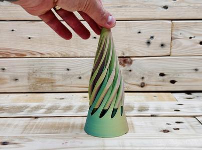 Cone pass through illusion