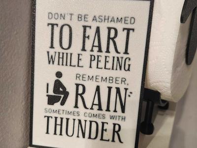 Bathroom Sign Ok To Fart When Pee'ing