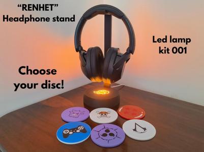 "RENHET: POP" headphone stand, light ledlampkit001