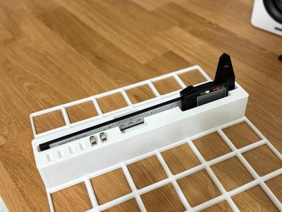 Gridfinity 1x6 6" Calipers Holder + 6 LR44 Battery