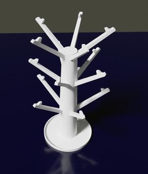 Keychain Tree Display Stand - Support Free - Print in Place