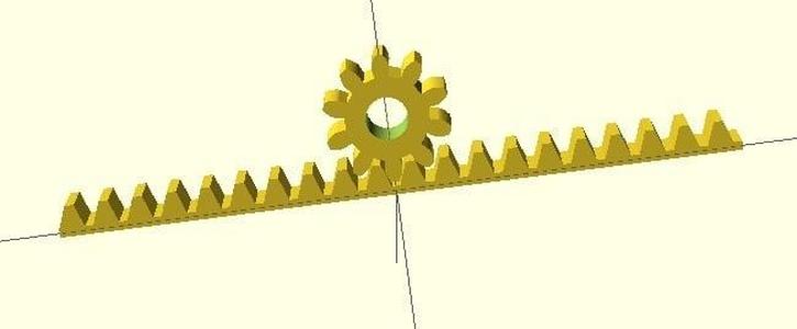 Simple rack and pinion code for reusing in other projects