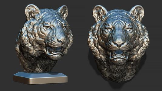 Tiger bust