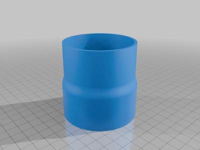 2.5in Blast Gate to 2in SCH40 PVC (male + female adapters)