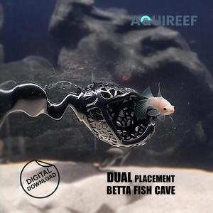 Dragon Egg Betta Fish Cave | Unique Aquarium Decoration | Dual Placement Fish Tank Cave