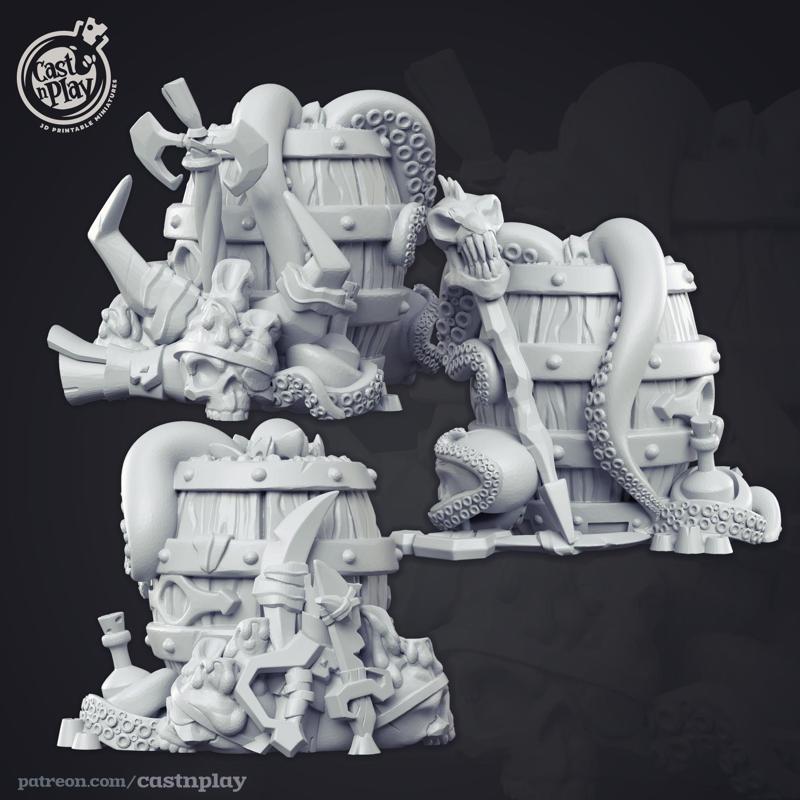 Undead Pirate Ship Props (Pre-Supported)