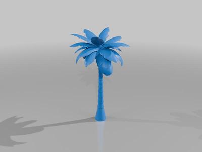 3D printable palm tree model