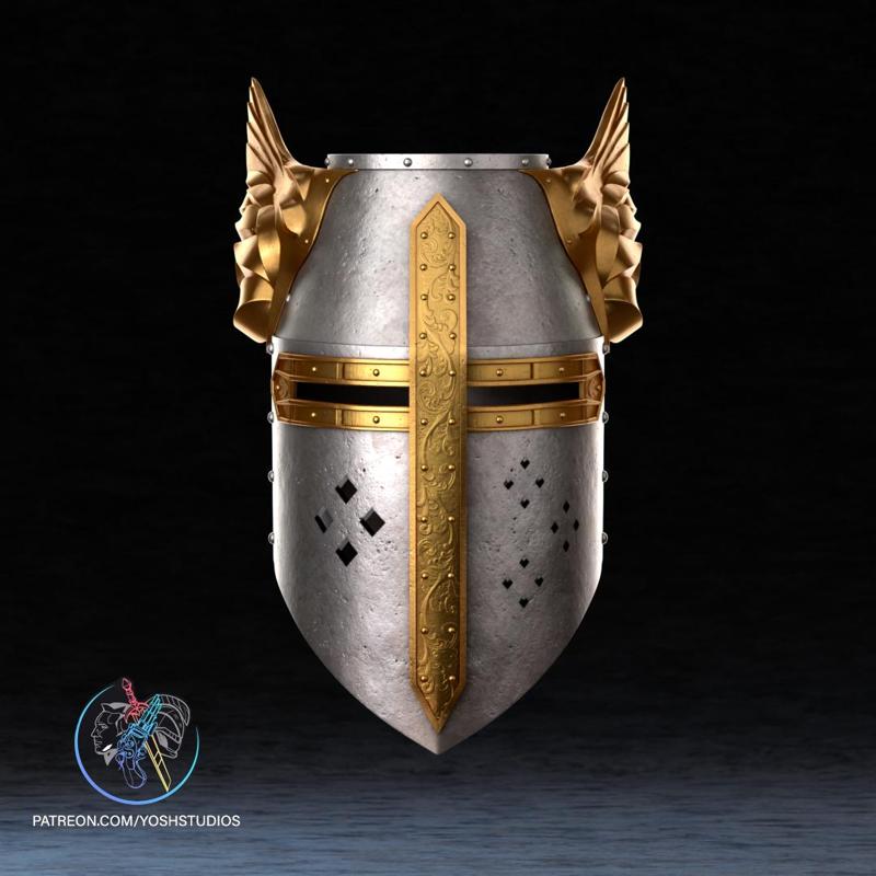 Oblivion Crusader Helmet 3D Printer STL File