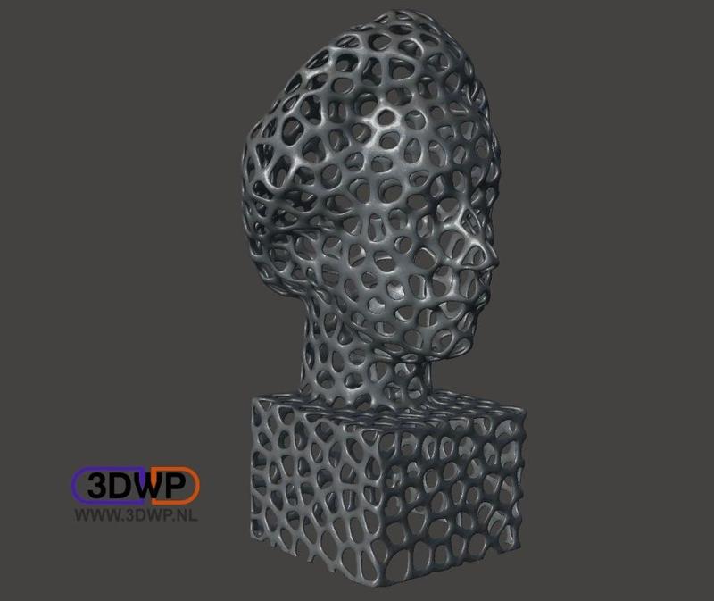Einstein Bust (Voronoi Style)
