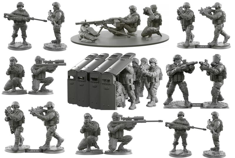 Army 32mm scale  3D Model Collection