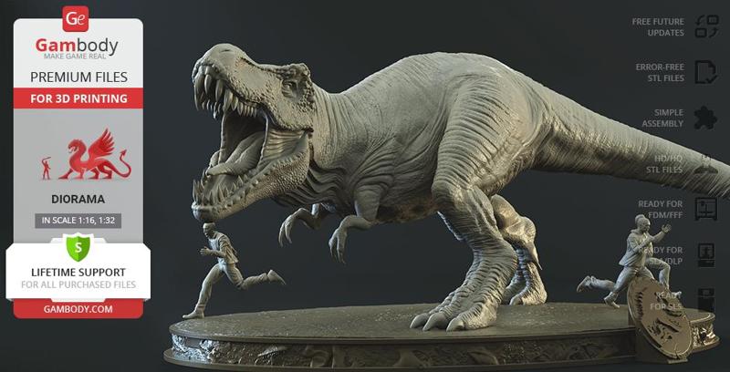 Jurassic World T-Rex 3D Printing Diorama | Assembly