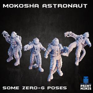 Mokosha Astronauts x4 - Zero-G Poses - In Orbit Collection