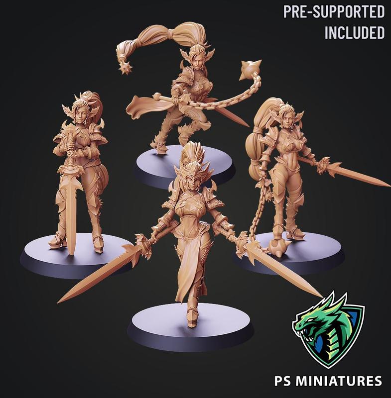 Drow Legionnaires Bundle - 4 Variants and Pinup Each
