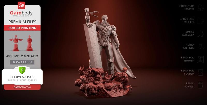 Guts Berserk STL files for 3D Printing | Assembly Model