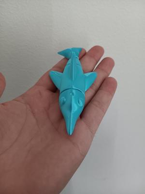 Dolphin flexi fidget toy - FREE - print in place