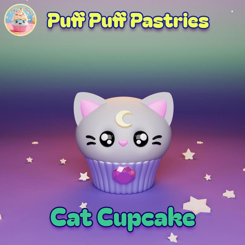 Kawaii Cat Cupcake Chibi Kitty
