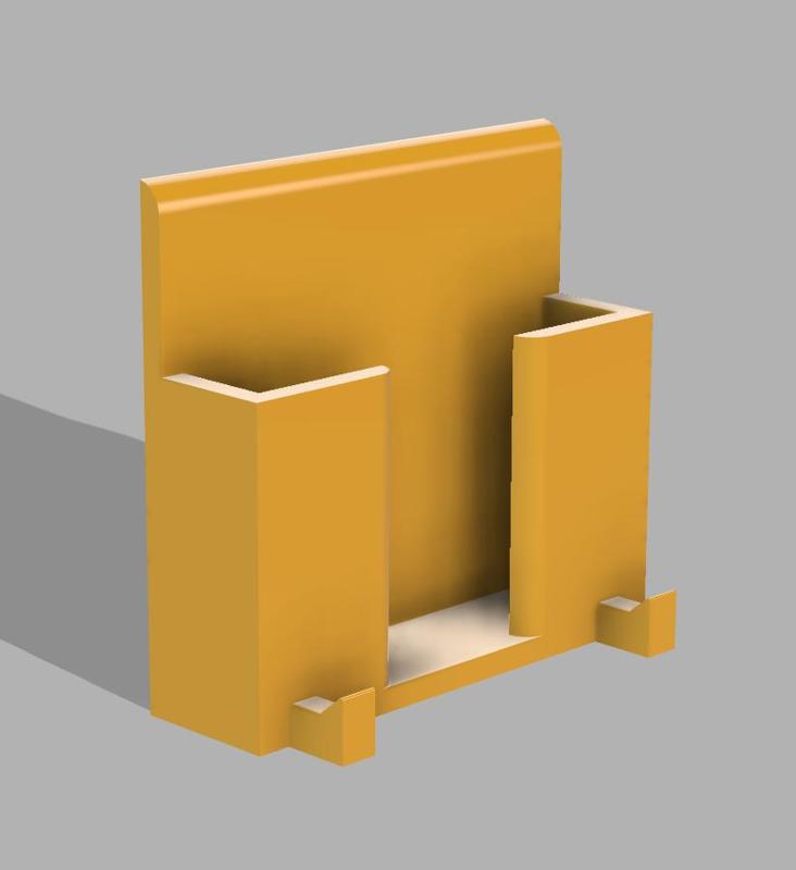 Wall mounted wallet and key holder.stl