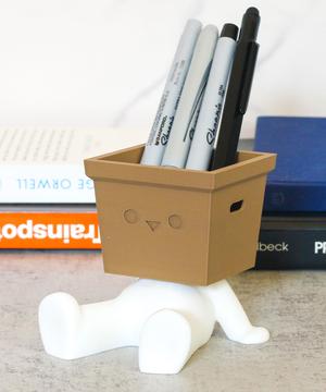 Desk Buddy Organizer – Cute Box Head Storage for Pens & Accessories
