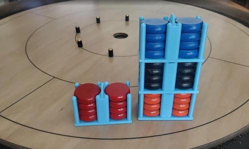 Stackable Crokinole Disc Holder