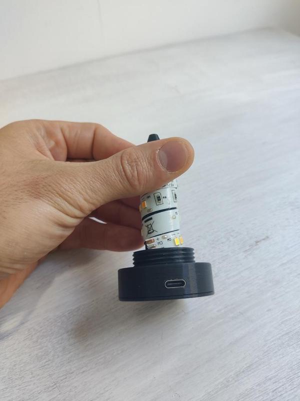 Moon Lamp screw base ONLY (USB Type-C powered LED strip version)