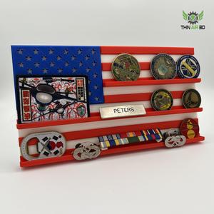 American Flag Challenge Coin Display