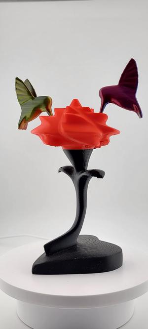 Rose with hummingbirds