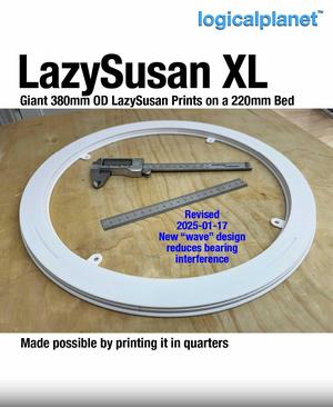 XL Turntable (380mm Lazy Susan), printed on a 220mm bed 