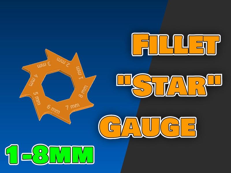 "Star shaped" Fillet Gauge (1-8mm version)