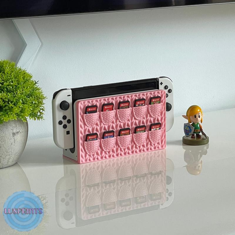 Crochet Faceplate for Nintendo Switch | 10 Slot Cartridge Holder 