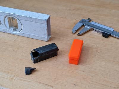 Endkappe für Wasserwaage (parametrisch) / End cap for mechanic's level (parametric)