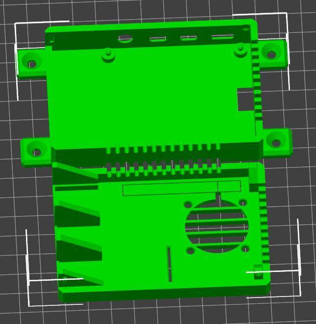 RPi4 case Edit wall mounted