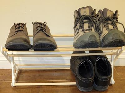 Shoe Rack using 12.7mm - 1/2" wood dowels
