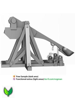 Working 28mm Trebuchet – Fantasy Siege Engine (3D Printable)