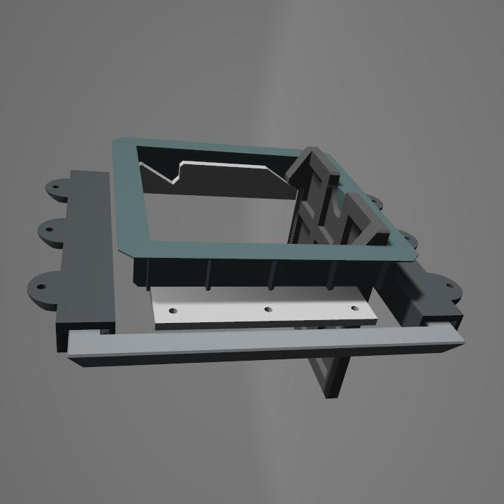 Through-desk trash bin / disposal for 18mm desk