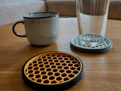 Honeycomb Drainage Cup Coaster – Stylish (hexagon)
