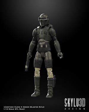 Undefined Clone X Blaster Rifle One12 Scale Armor 3D files
