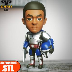 Mandalorian Fleet Commander Chibi STL for 3D Printing ChibiSTL