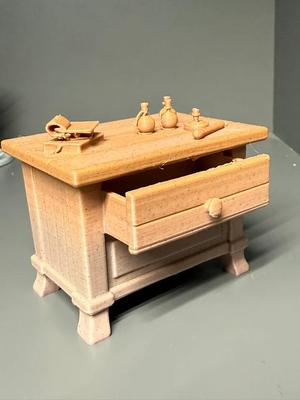 table, books and potions for Dungeons and Dragons DND   