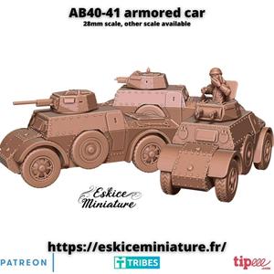 AB40/41 italian armored car - 28mm