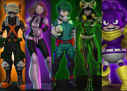 My Hero Academia - Heroes V2 3D Model Collection