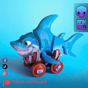 Little Shark in Wheelbarrow - Flexi