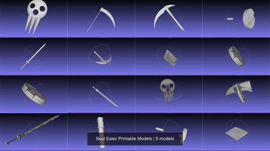 Soul Eater Printable Models 3D Model Collection