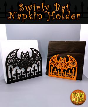 Swirly Bat Napkin Holder